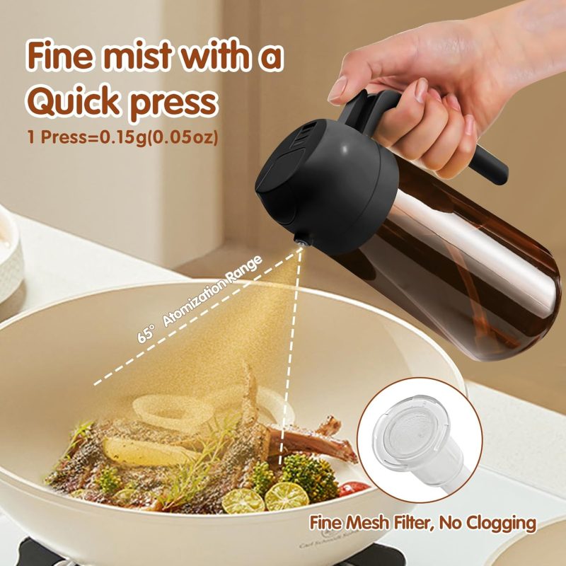 Yarramate 16Oz/470Ml Light Blocking Oil Sprayer For Cooking With Stickers - Image 4