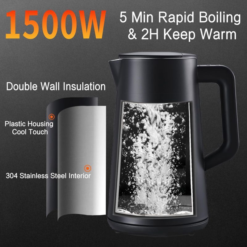 1.5L Electric Kettle Stainless Steel - Image 4