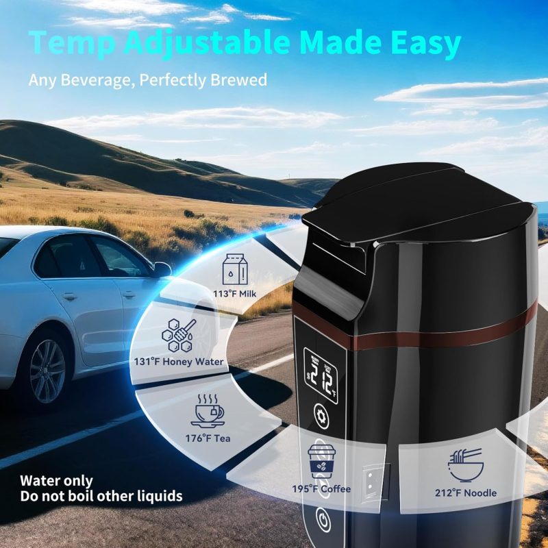 Car Electric Kettle For Travel : Fvpe 12V/24V Small Electric Water Kettle - Image 6