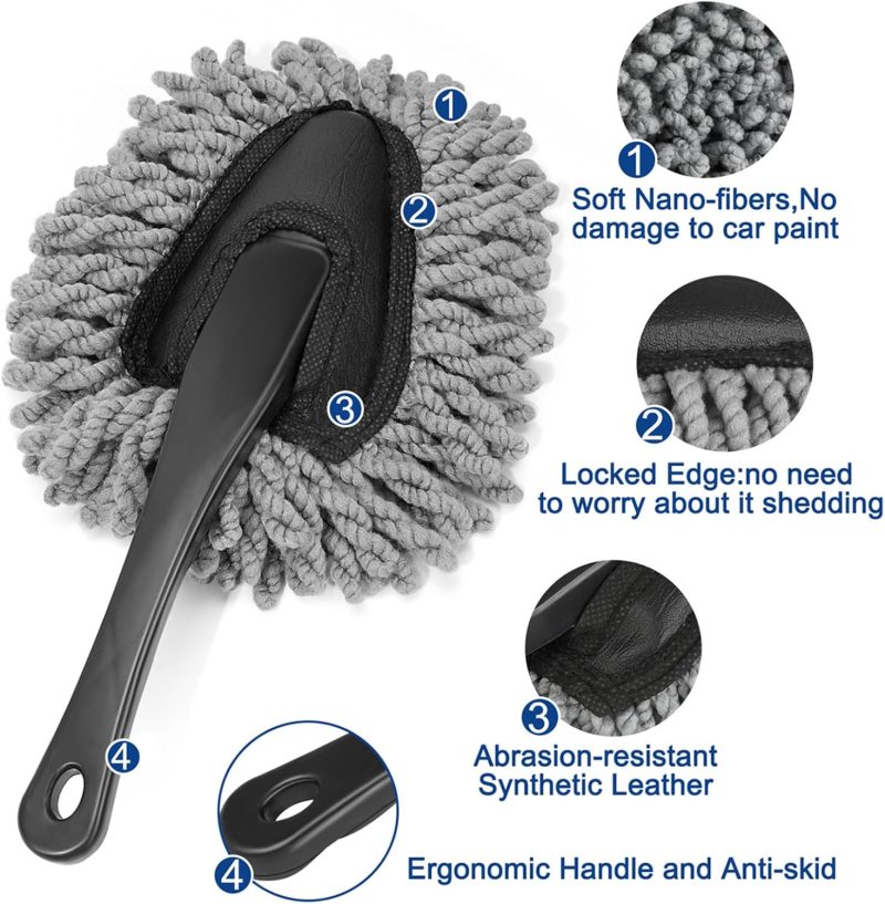 Car Interior Duster Detail Brush Cleaning Gel Kit - Image 2