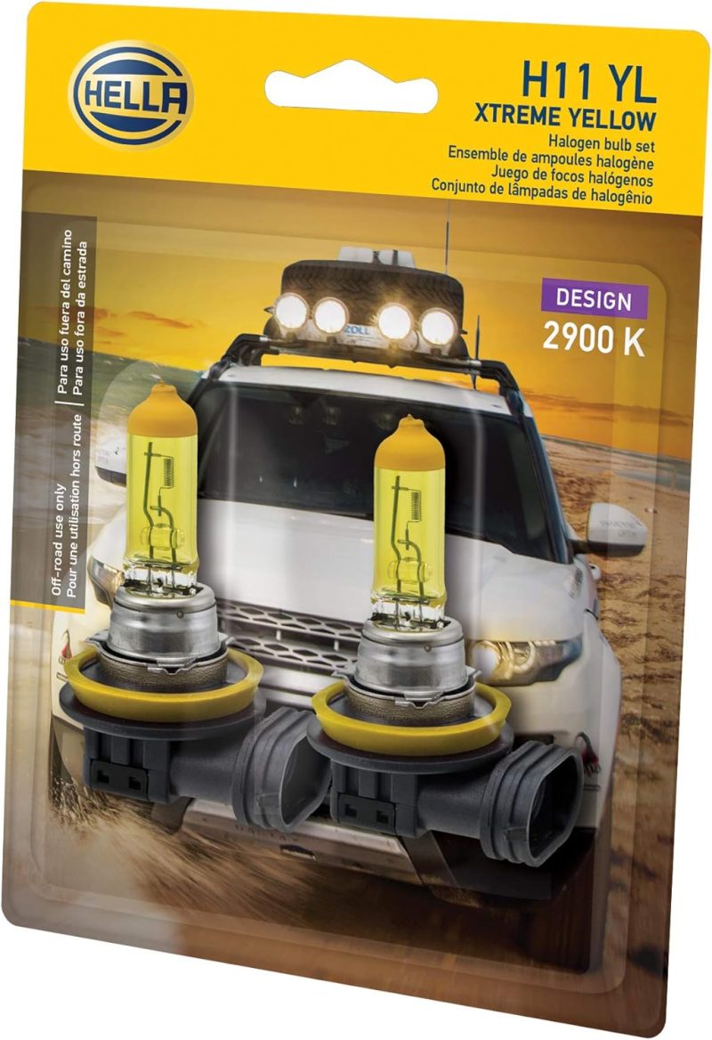 Hella H11 Yl Twin Blister Xtreme Yellow Bulb (12V 55W) - Image 3