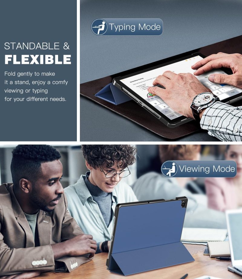 2023 TiMOVO Case for Samsung Galaxy Tab A9+/A9 Plus 11 Inch 2023 Slim Lightweight Stand Hard Back Shell Protective Cover for Galaxy Tab A9+ Tablet SM-X210/X216/X218 Auto Wake/Sleep Navy Blue - Image 4