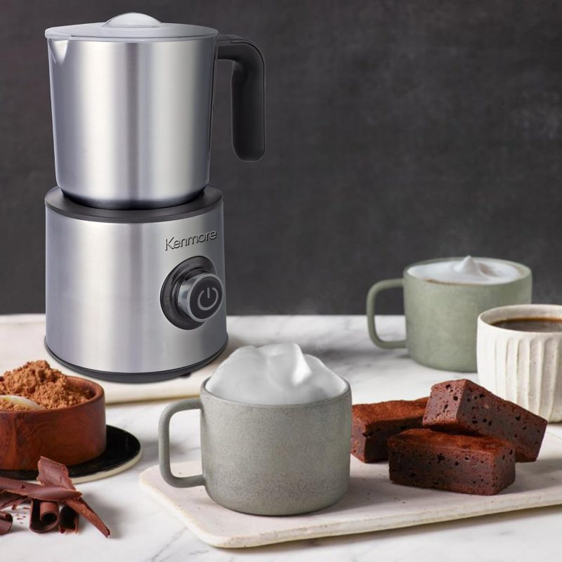 Kenmore Electric Milk Frother- Hot & Cold Milk Steamer And Foam Maker For Coffee - Image 2