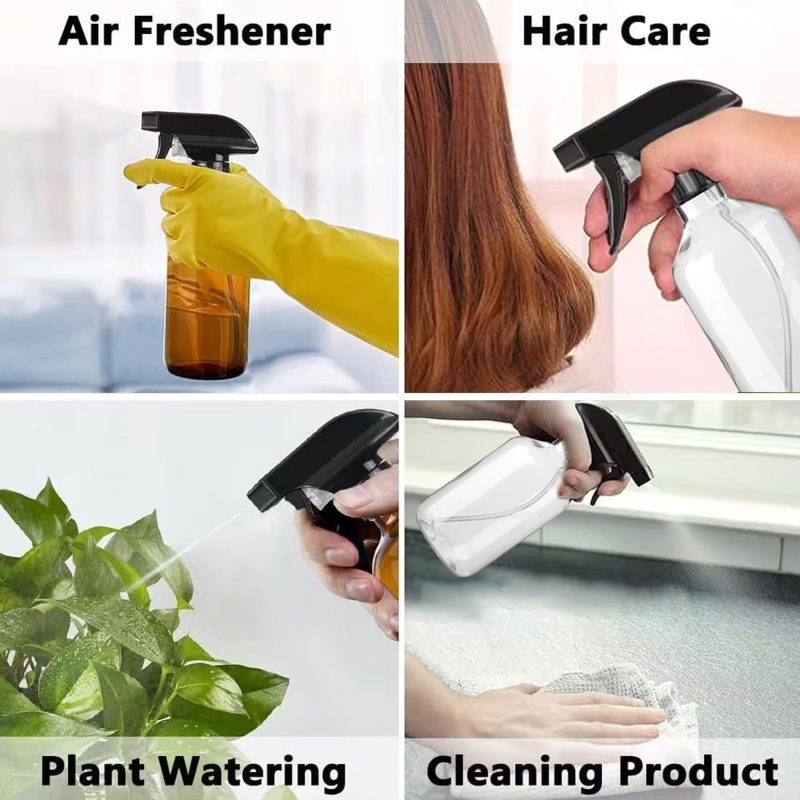 2 Pack Leakproof Spray Bottles 300Ml - Adjustable Nozzle (Mist/Jet) - Image 6