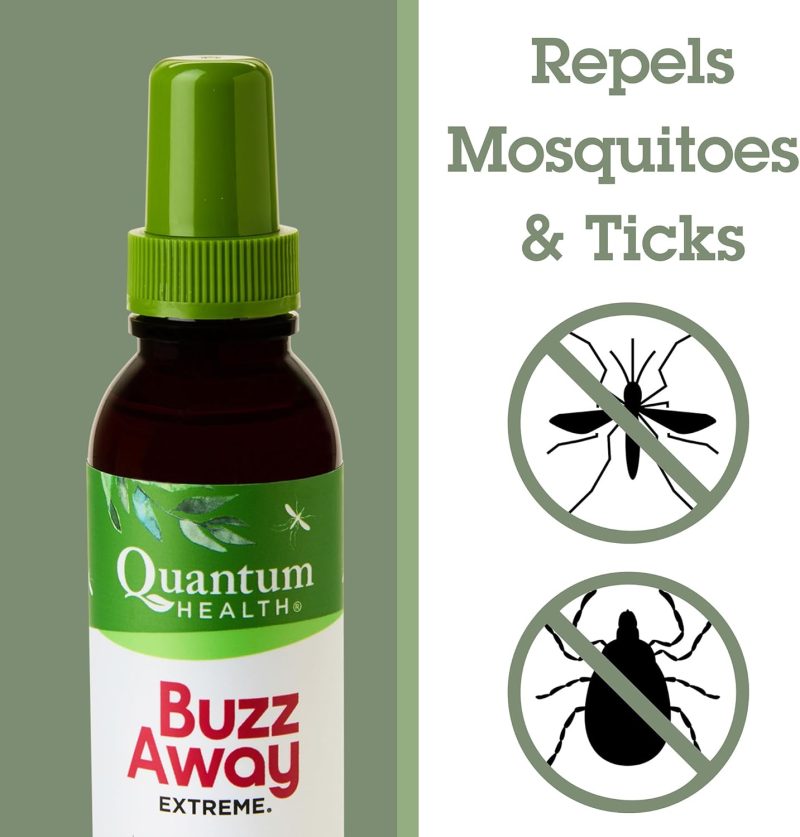 Quantum Buzz Away Extreme Tick & Mosquito Repellent - Powerful Deet Free Peppermint & Citronella Oil Outdoor Bug Spray Repels Bugs Off Your Skin - Image 3