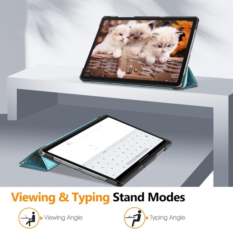 2023 Fintie Slim Case for Samsung Galaxy Tab A9 Plus/A9+ 5G 11 Inch 2023 Model (SM-X210/X216/X218) Ultra Thin Lightweight Hard Back Shell Tri-Fold Stand Cover with Auto Wake/Sleep Blossom - Image 4