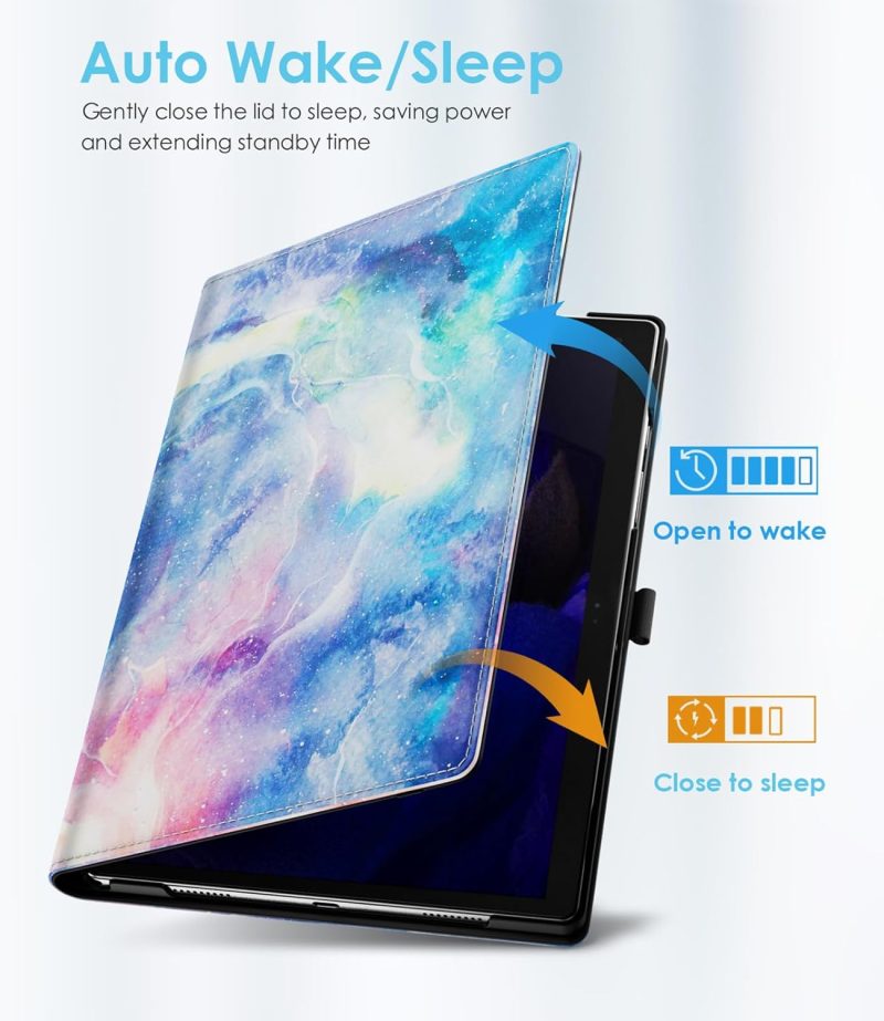 2023 TiMOVO Rotating Case for Samsung Galaxy Tab A9+/A9 Plus 11 Inch 2023 90 Degree Rotating Stand Cover Support Auto Wake Sleep for Galaxy Tab A9+ Tablet SM-X210/X216/X218 Dreamy Nebula - Image 5