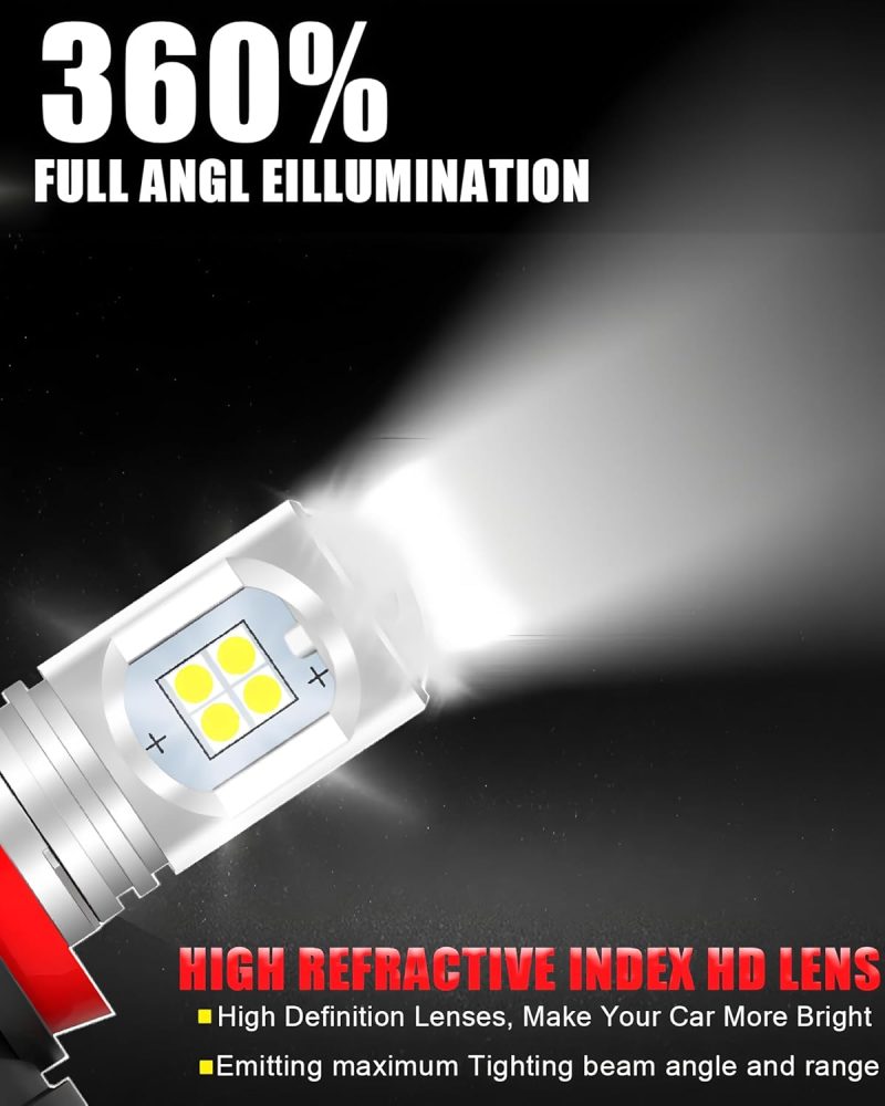 Upgraded H11 H8 H16 Led Fog Light Bulbs Or Daytime Running Lights - Image 2