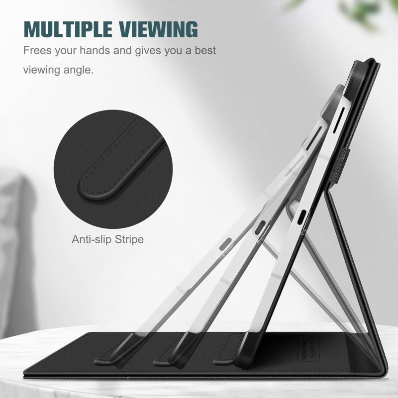 S10 Fintie Case for Samsung Galaxy Tab S10 Lite/ S10 FE/ S9 FE 5G 10.9 Inch/Tab S9 11 Inch with S Pen Holder Multi-Angle Viewing Protective Cover with Pocket Auto Sleep/Wake Black - Image 3