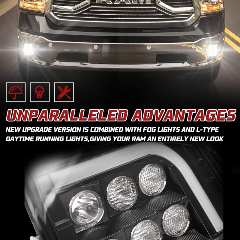 Bunker Indust Dodge Ram Led Fog Light With Daytime Running Light Set - Image 4
