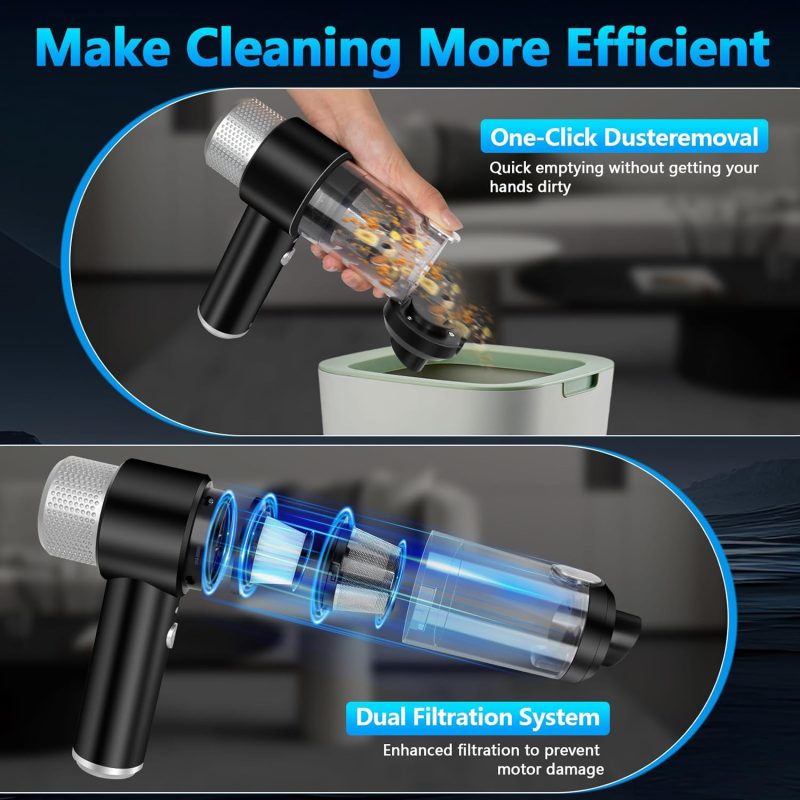 Handheld Car Vacuum Cleaner - 15000Pa High Power Portable Vacuum - Image 3