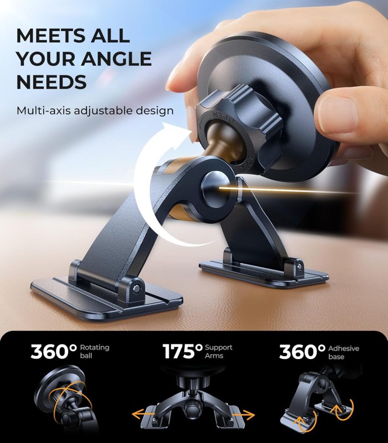 Vicseed 2025 Upgrade For Magsafe Car Mount [Strongest Dashboard Adhesive & 25N Magnetic] Cell Phone Holders For Your Car - Image 5