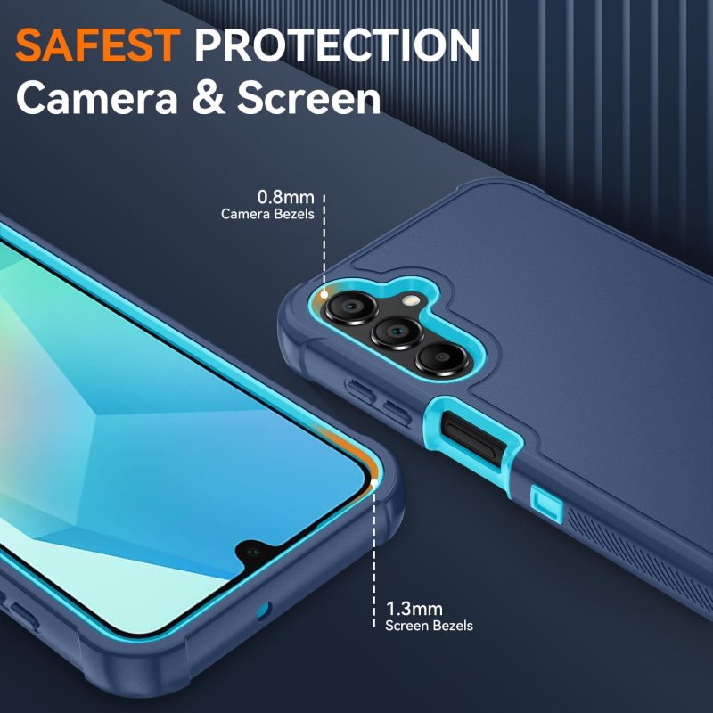 A16 Hybrid Protective Case for Galaxy A16 5G - Blue/Glacier Blue - Image 6