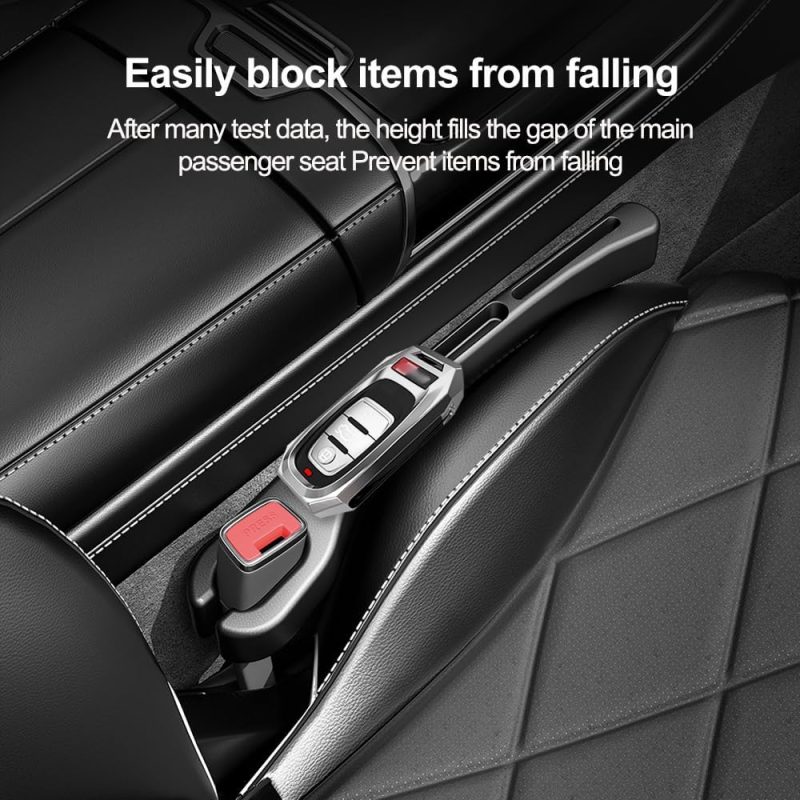 2Pcs Car Seat Gap Filler Organizer With Phone Holder - Image 4