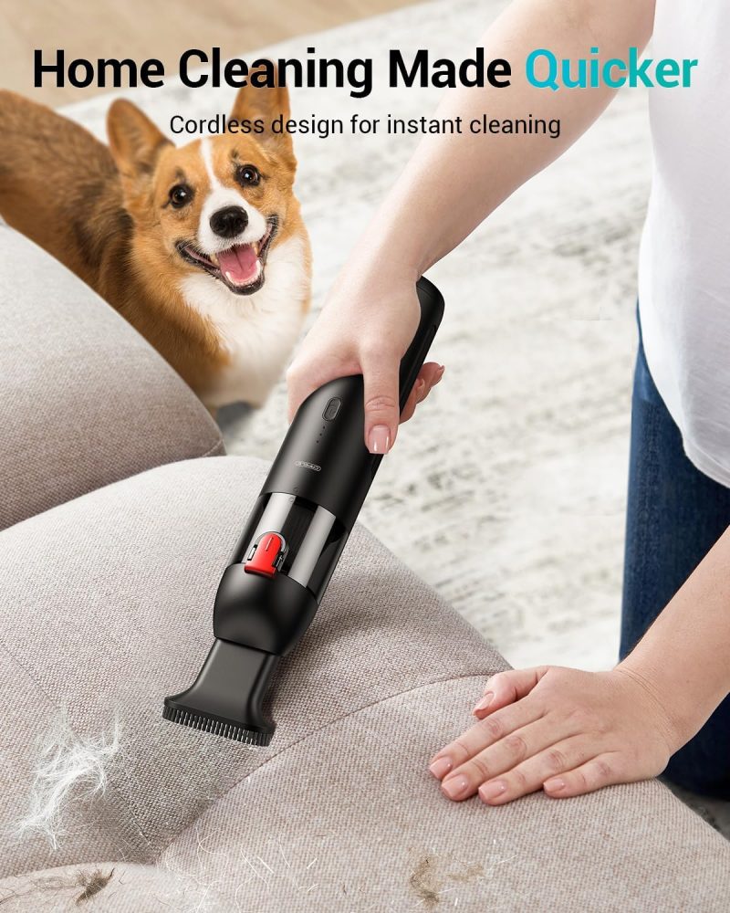 Cafele [Upgraded Mini Car Vacuum Cordless For Easy & Quick Cleaning With 2 Speed - Image 5