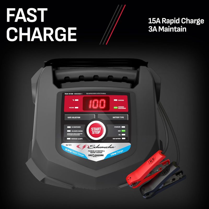 Schumacher Electric 15A Car Battery Charger And Maintainer - Image 5