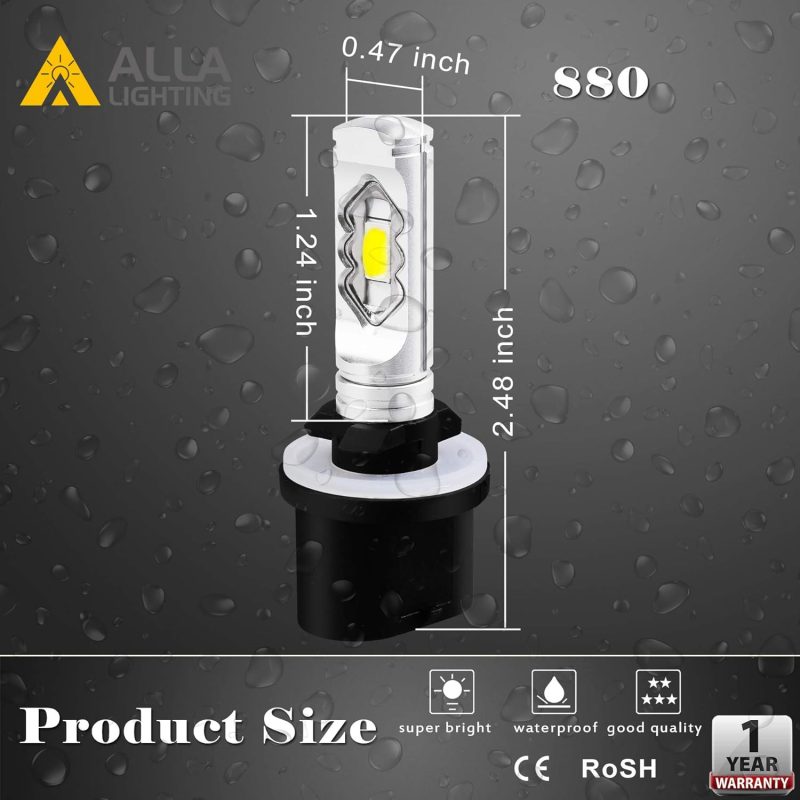 Alla Lighting 3800Lm 899 880 Led Fog Light Bulbs - Image 6