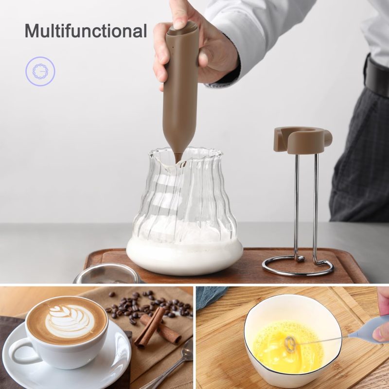 Rechargeable Milk Frother With Charging Stand & Wall Mount - Image 6