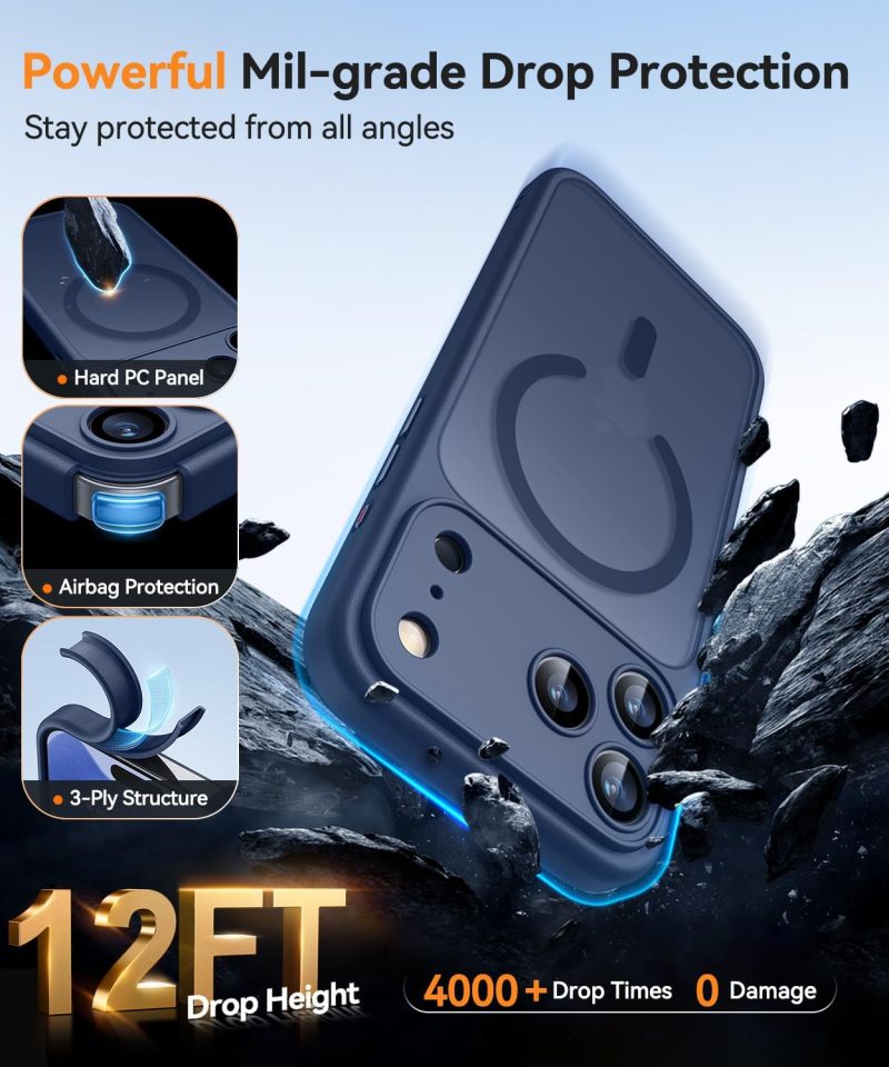 MAGNETIC CANSHN Magnetic Compatible with iPhone 17 Pro Case Upgraded Shockproof Protective Phone... - Image 5