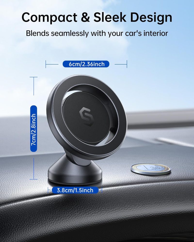 Syncwire For Magsafe Car Mount - 360 Rotation Magnetic Phone Holder For Car Dashboard - Image 5