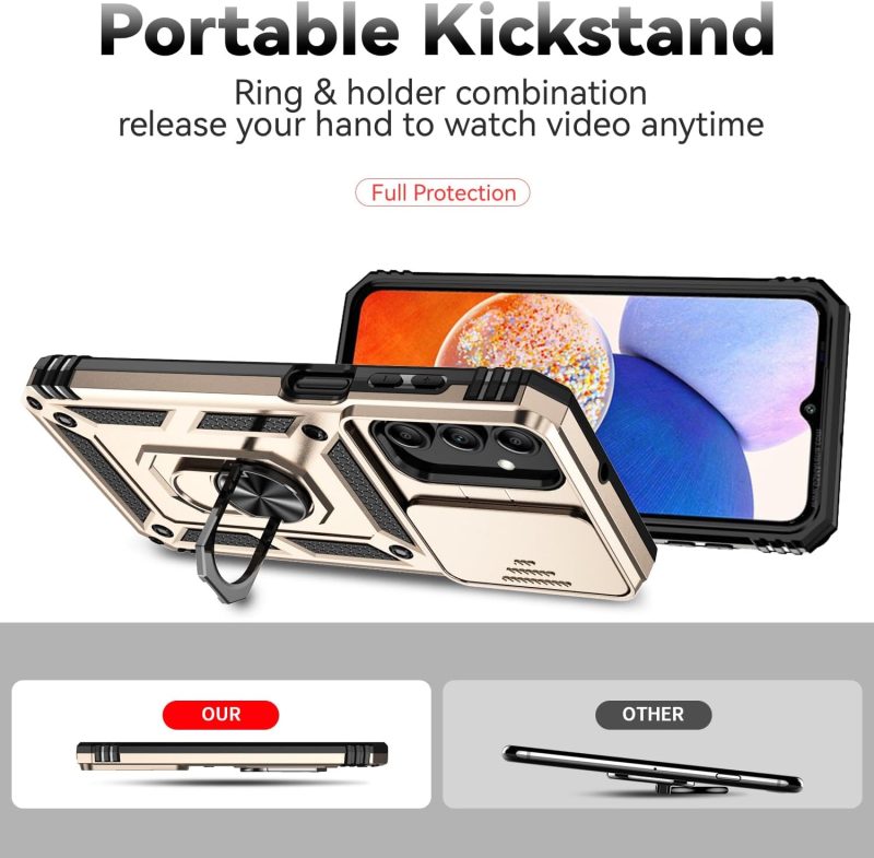 A15 Hybrid Protective Case for Galaxy A15 5G - Gold - Image 2