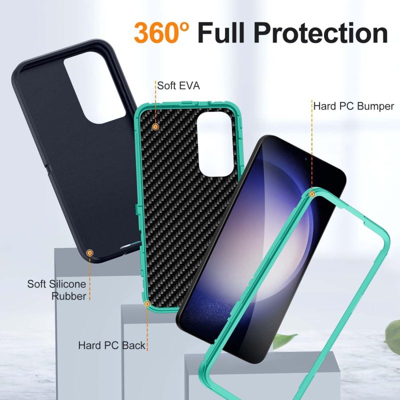 S25 Phone Case for Galaxy S25 - Navy+Cyan - Image 6