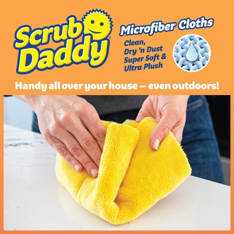 Scrub Daddy Household Cleaning Supplies - The Microfiber Bbq Bundle - Includes 2 Microfiber Towels - Image 4