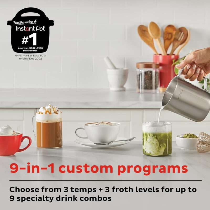 Instant Pot Instant Magicfroth 9-In-1 Electric Milk Steamer And Frother - Image 2