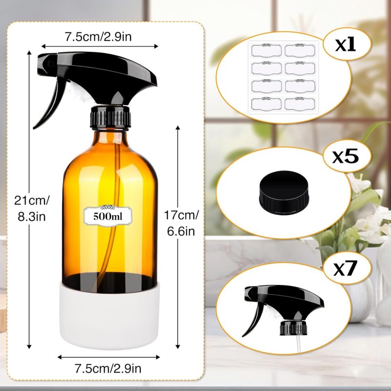 5 Pack/16 Oz Glass Spray Bottles - Image 3