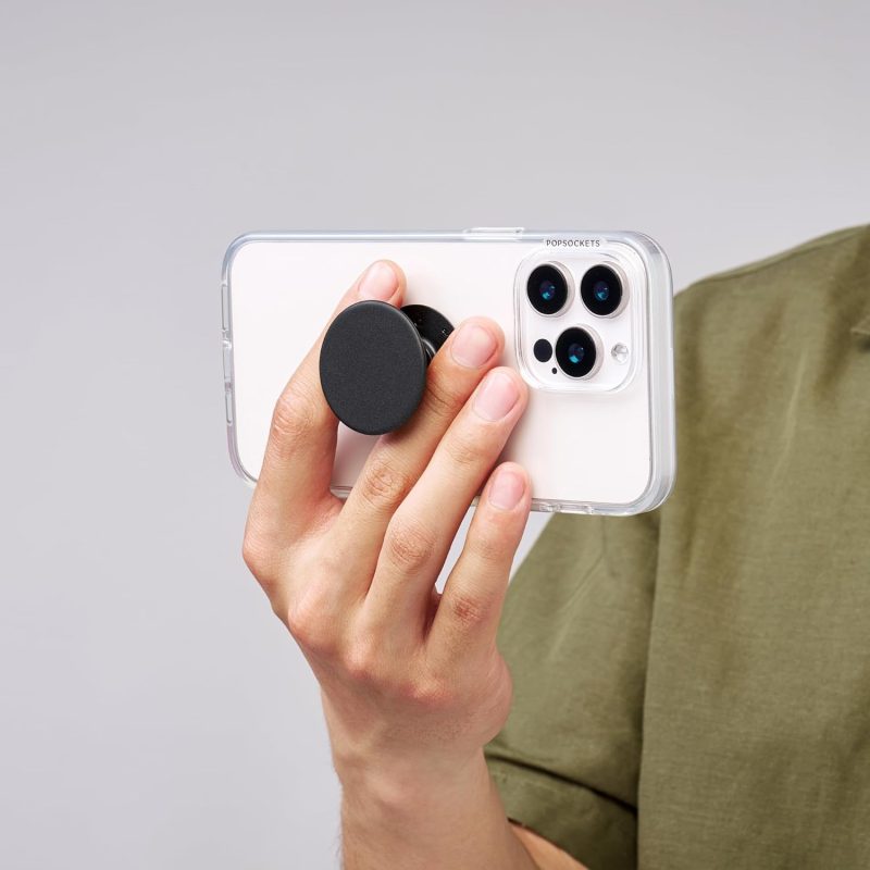 ​​​​PopSockets Phone Grip with Expanding Kickstand, Adhesive Grip - Black - Image 5