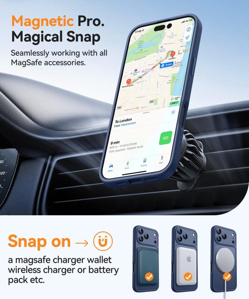 MAGNETIC CANSHN Magnetic Compatible with iPhone 17 Pro Case Upgraded Shockproof Protective Phone... - Image 3