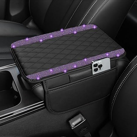 Nbtepem Bling Car Center Console Cover