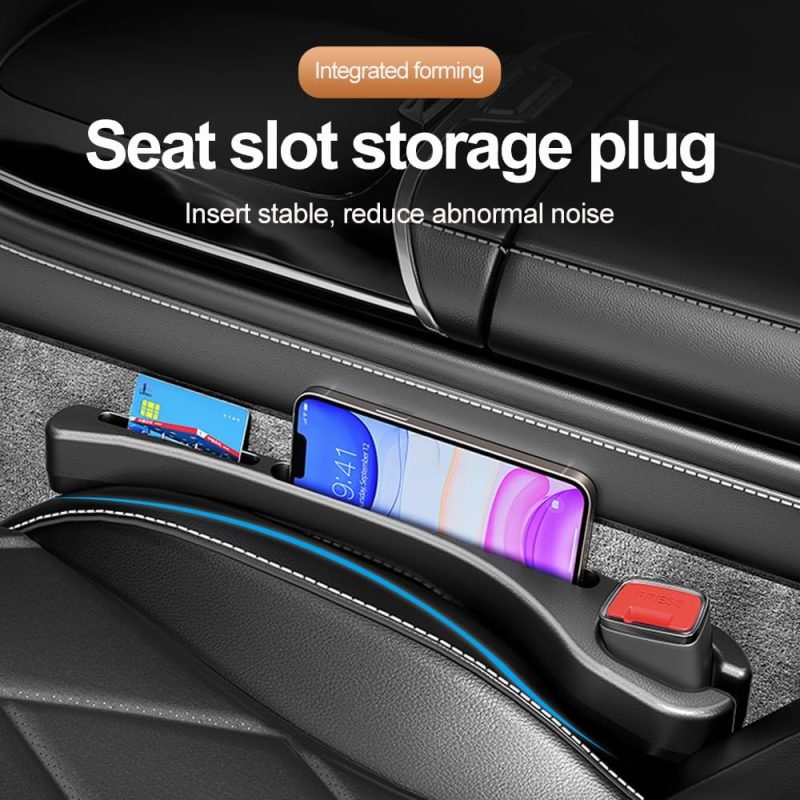2Pcs Car Seat Gap Filler Organizer With Phone Holder - Image 3