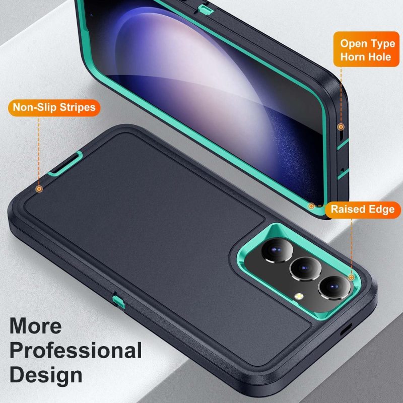 S25 Phone Case for Galaxy S25 - Navy+Cyan - Image 5