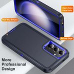 Designed for Samsung Galaxy S25 Case 3 In 1 Military Grade Protective Case Cover Silicone Heavy Duty Rugged Shockproof for Galaxy S25 Phone Case (Navy+Blue) - Image 5