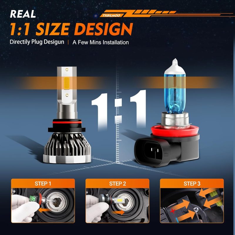 Compatible For Toyota Highlander (2014 2015 2017 2018 2019) Fog Light Bulbs Pulg And Play Ip68 Pack Of 6 - Image 6