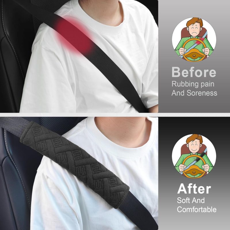 Justtop 2-Pack Universal Car Seat Belt Pads Cover For A More Comfortable Driving - Image 6