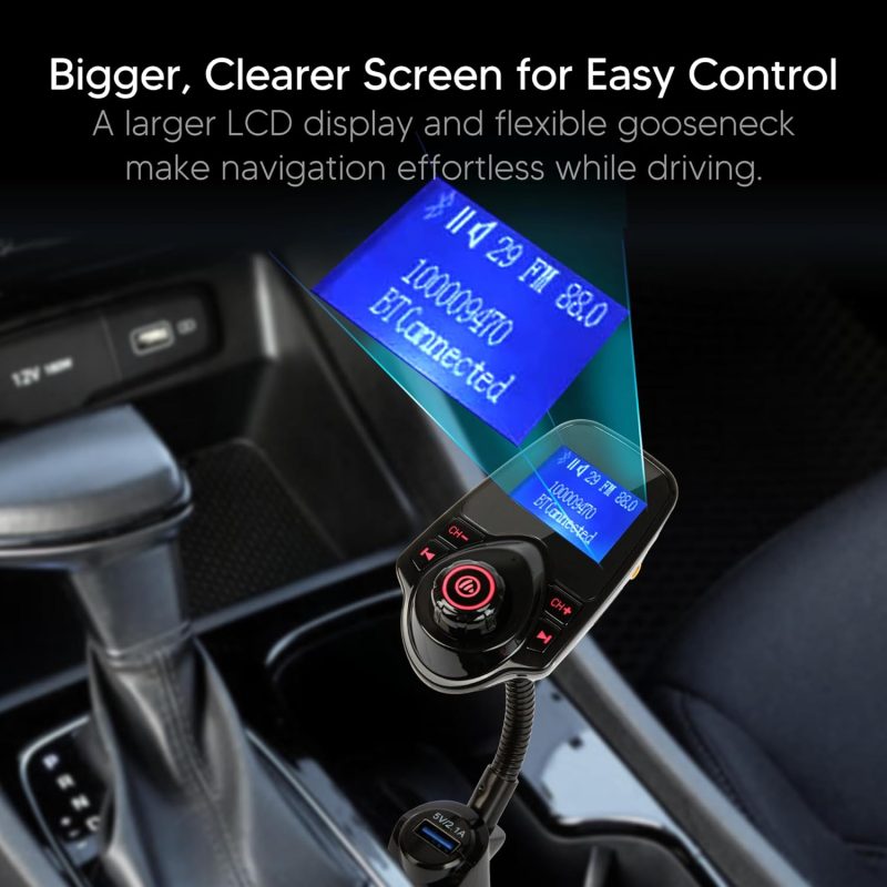 Onn Upgraded 2025 Car Bluetooth Fm Transmitter – 1.44 - Image 4