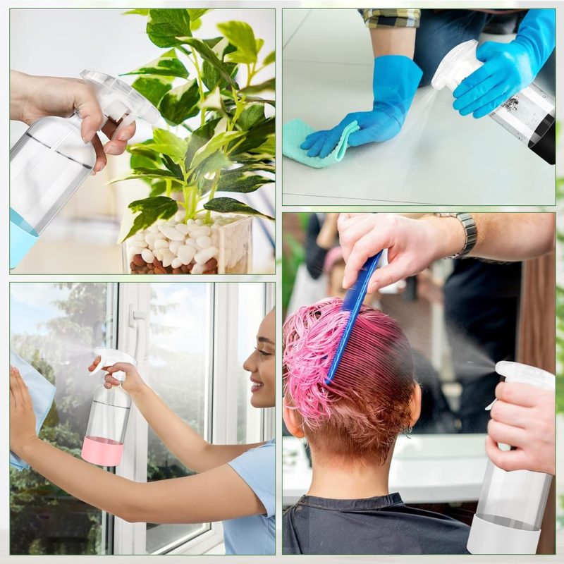 5 Pack/16 Oz Glass Spray Bottles With Upgraded Adjustable Spray Nozzle - Image 4