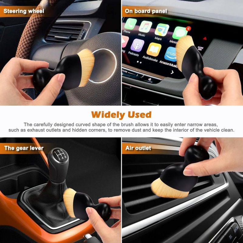 Car Interior Duster Detailing Brush Set Cleaning Gel Kit - Image 5