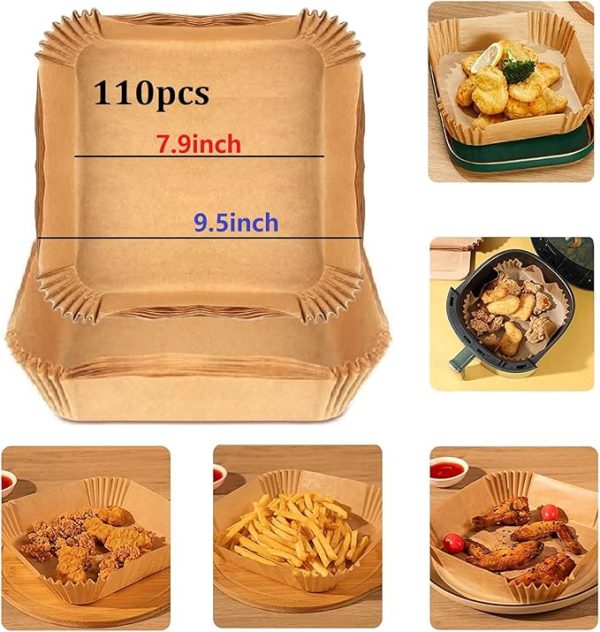 Uhouse Air Fryer Liners 9.5 Inch Square