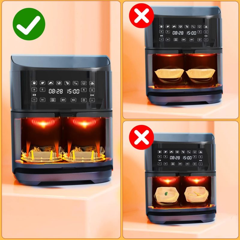 Vailnd Air Fryer Paper Liners Disposable: 125Pcs 8X5.5 - Image 5