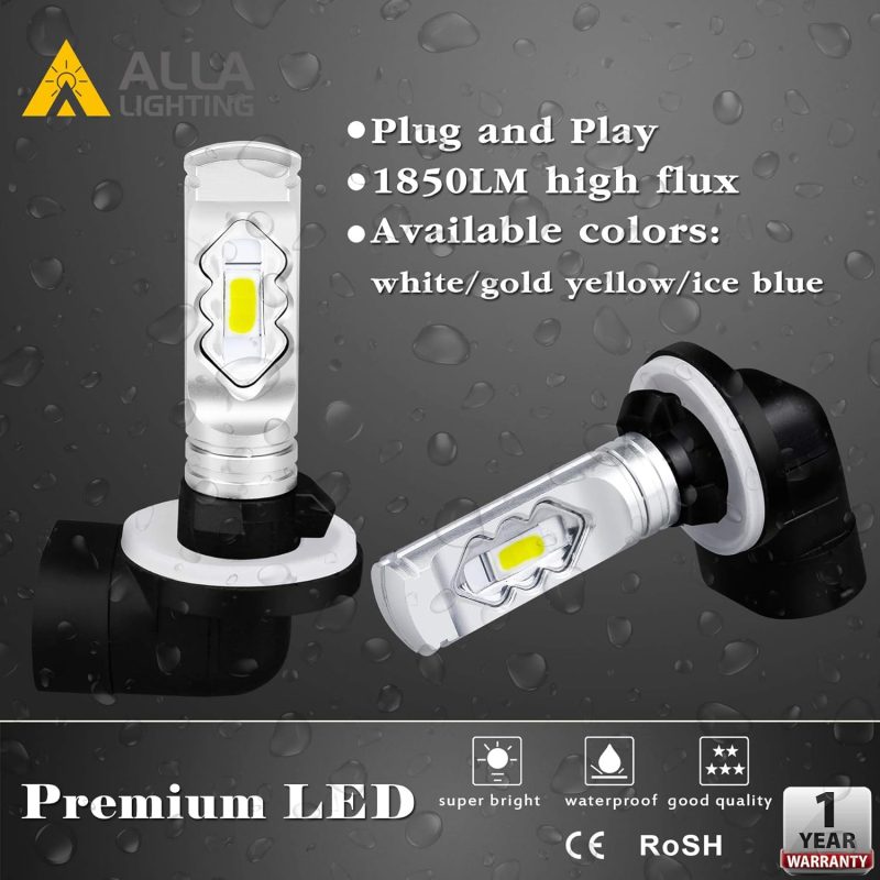 Alla Lighting 3800Lm 889 881 Led Fog Light Bulbs - Image 5