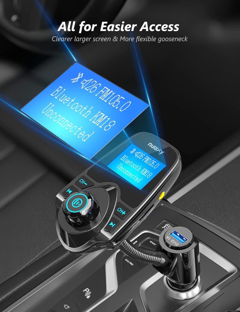 Nulaxy Car Bluetooth Fm Transmitter [2024 Upgraded] - Image 3