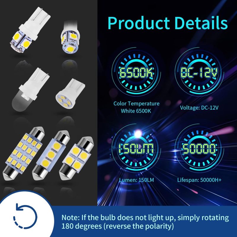 42 Pieces Interior Car Lights - Image 3