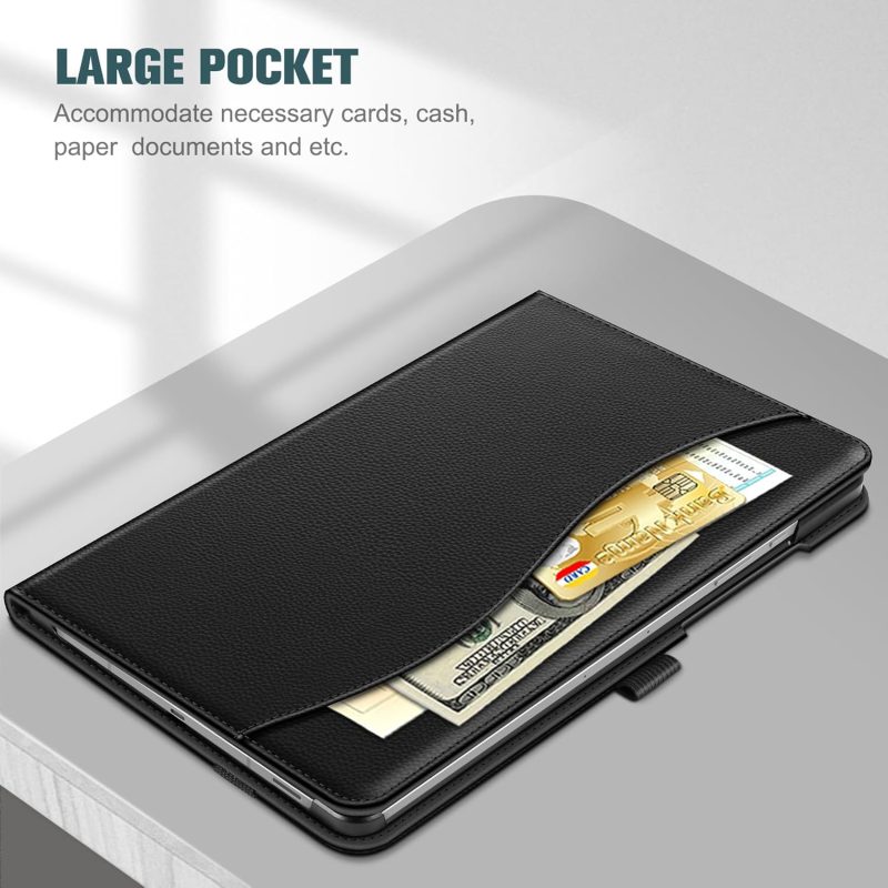 S10 Fintie Case for Samsung Galaxy Tab S10 Lite/ S10 FE/ S9 FE 5G 10.9 Inch/Tab S9 11 Inch with S Pen Holder Multi-Angle Viewing Protective Cover with Pocket Auto Sleep/Wake Black - Image 6