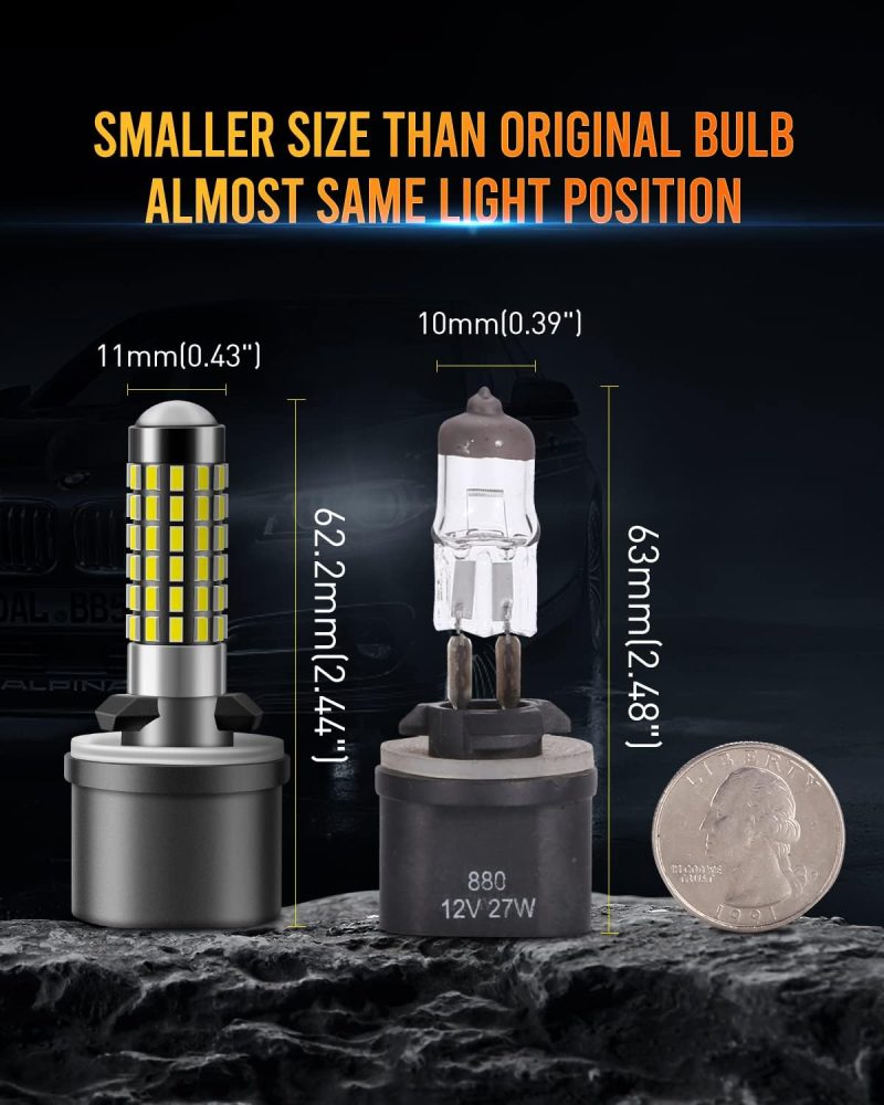 Luyed 880 Led Fog Lights Bulb 400% Brightness 886 890 892 893 Led Bulb With Projector For Drl Or Fog Lights - Image 5