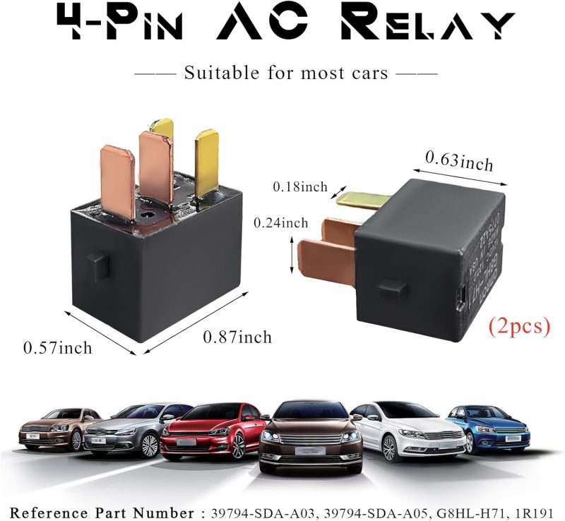 2 Pcs Car Ac Relay - Image 2