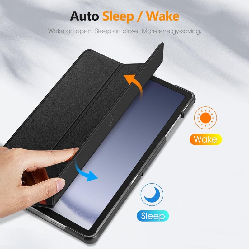 2023 Fintie Slim Case for Samsung Galaxy Tab A9 Plus/A9+ 5G 11 Inch 2023 Model (SM-X210/X216/X218) Ultra Thin Lightweight Hard Back Shell Tri-Fold Stand Cover with Auto Wake/Sleep Black - Image 5