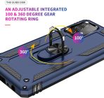 Dionsibei Military Grade Drop Impact for Samsung Galaxy A52 5G Case 360 Metal Rotating Ring Kickstand Holder Armor Heavy Duty Shockproof for Galaxy A52 5G/4G Phone Case Blue - Image 5